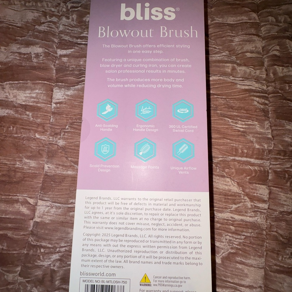 Bliss Pink Styling Hair Brush - Picture 4 of 4